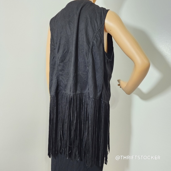 Faux Suede Fringe Vest - Picture 3 of 6